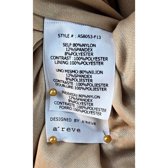 A'Reve Boho Skirt Hi-Lo M Cream Gold Tired Lace Tulle Festival Party Whimsygoth - Picture 9 of 13